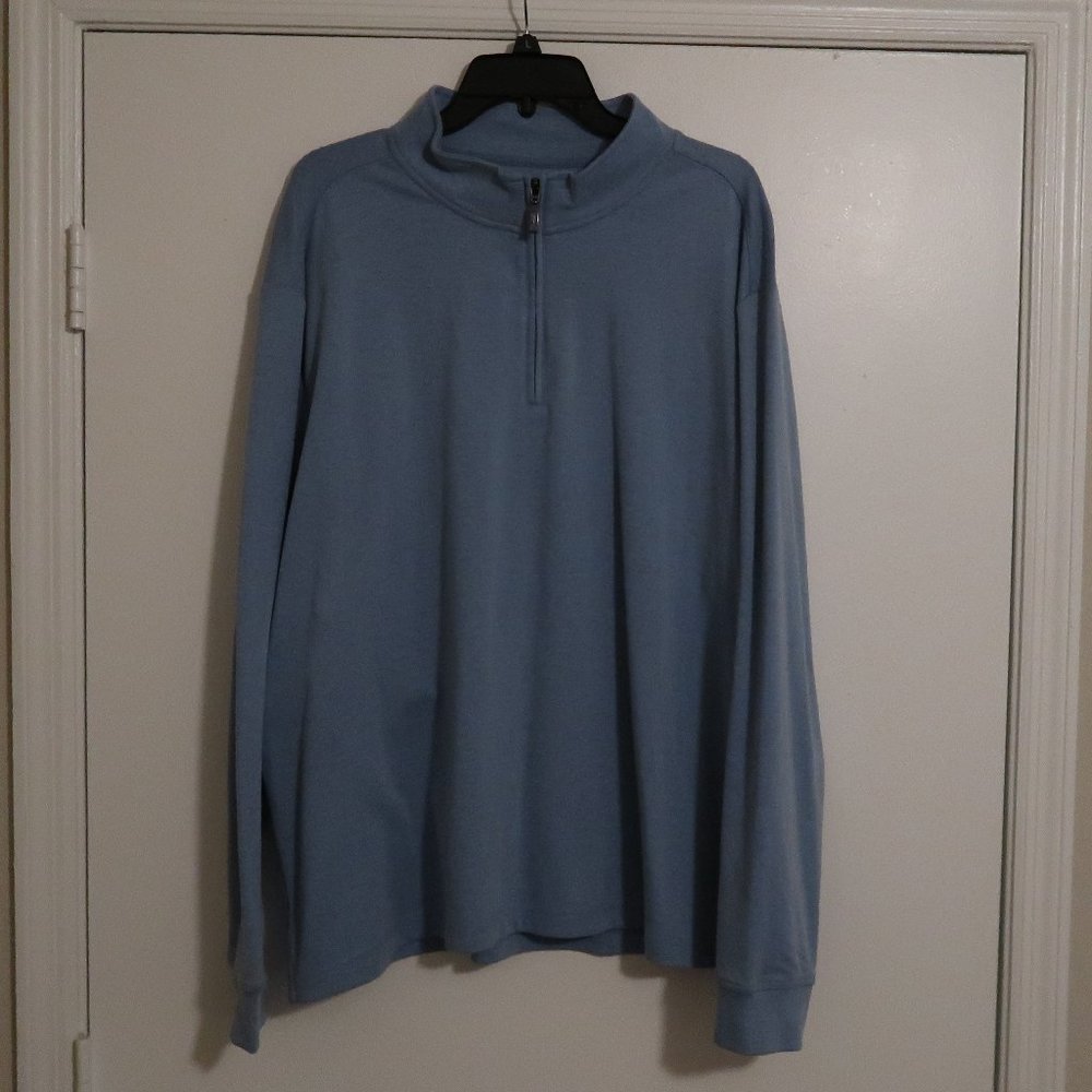 Light Blue XXL Shirt jacket 1/4 zip